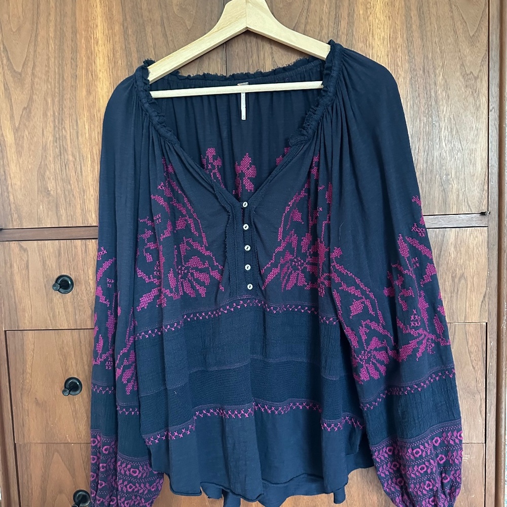 Free People long sleeve blouse.